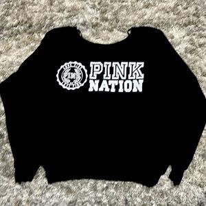 Pink, sweater, black & white , size-L